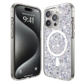 Husa pentru iPhone 16 Pro - Techsuit Luxury Glitter MagSafe - Light Mov