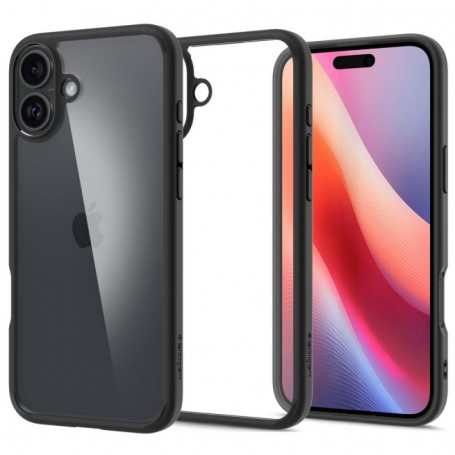 Husa pentru iPhone 16 - Spigen Ultra Hybrid - Matte Neagra