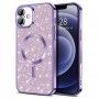 Husa pentru iPhone 16 - Techsuit Luxury Glitter MagSafe - Light Mov