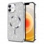 Husa pentru iPhone 16 - Techsuit Luxury Glitter MagSafe - Argintie