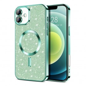 Husa pentru iPhone 16 - Techsuit Luxury Glitter MagSafe - Light Verde