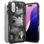 Husa pentru iPhone 16 - Ringke Fusion X Design - Camo Neagra