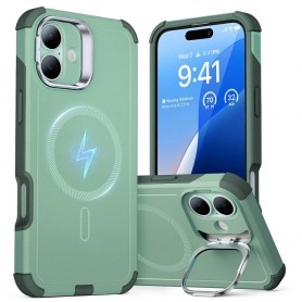 Husa pentru iPhone 16 - ESR Cyber Armor Kickstand - Verde