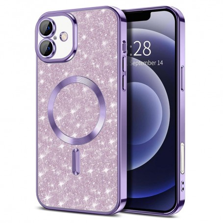 Husa pentru iPhone 16 Plus - Techsuit Luxury Glitter MagSafe - Light Mov