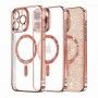 Husa pentru iPhone 16 Pro - Techsuit Luxury Glitter MagSafe - Rose Gold