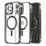 Husa pentru iPhone 16 Pro - Techsuit Luxury Glitter MagSafe - Neagra