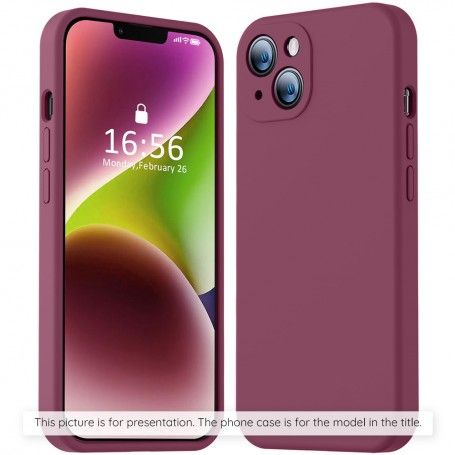 Husa pentru iPhone 15 Plus - Techsuit SoftFlex MagSafe - Plum Rosie