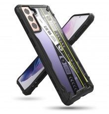 Husa Carcasa Spate pentru Samsung Galaxy S21 4G / Galaxy S21 5G - Ringke Fusion X Cross Design, Neagra